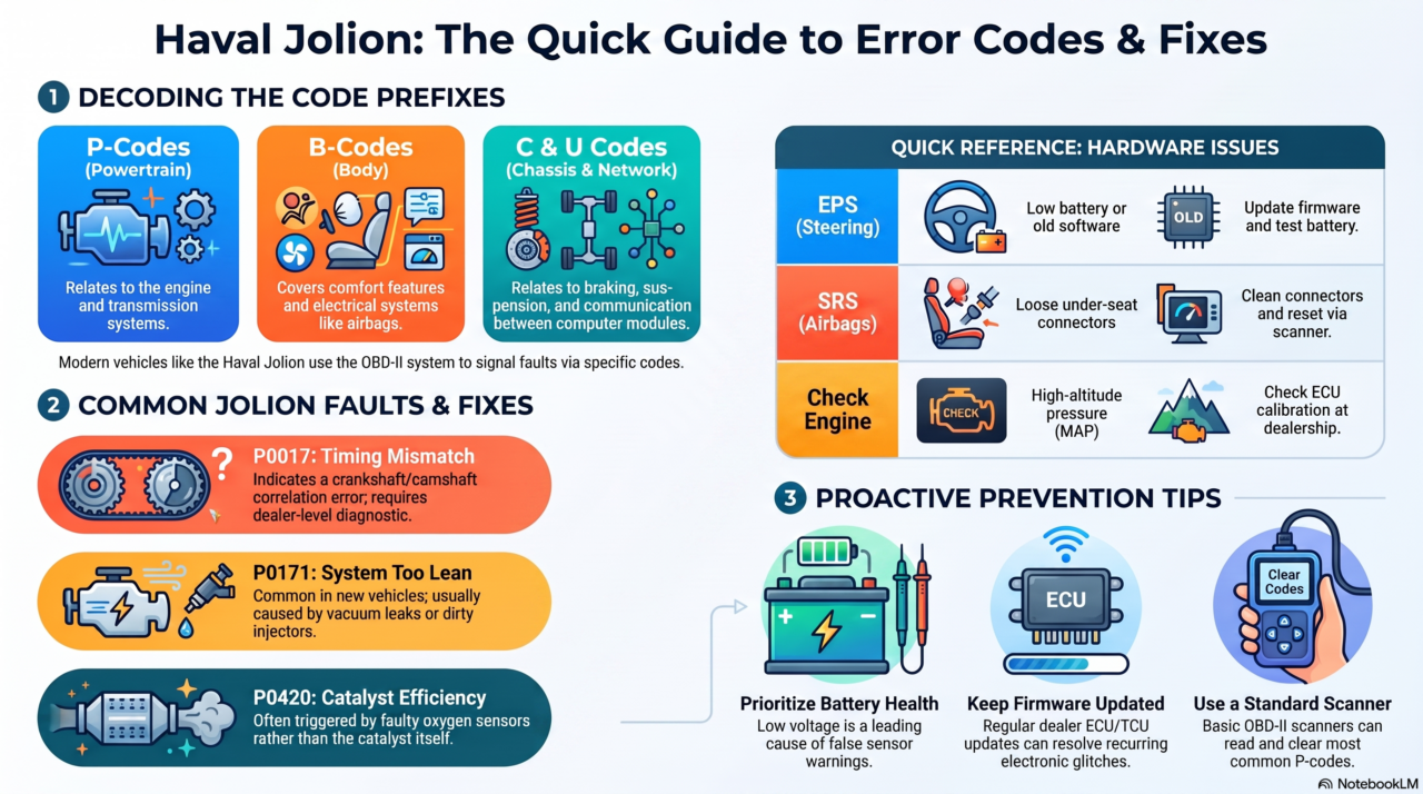 Haval Jolion Trouble Codes