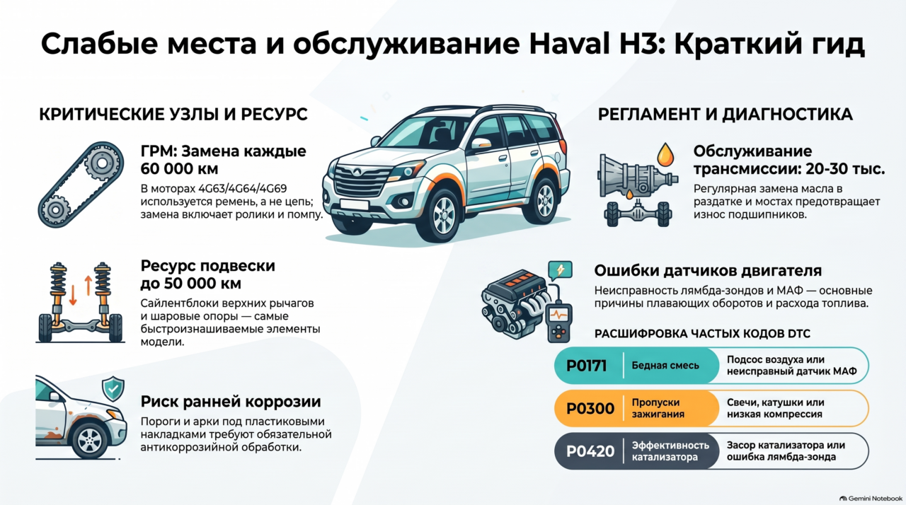 Слабые места и проблемы Haval H3