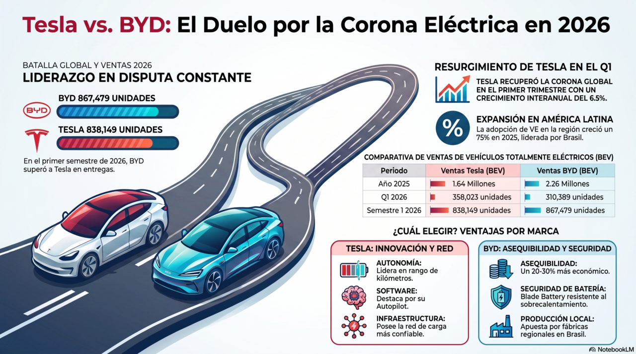 Tesla vs BYD: ¿Qué marca de coches eléctricos es mejor en 2026?