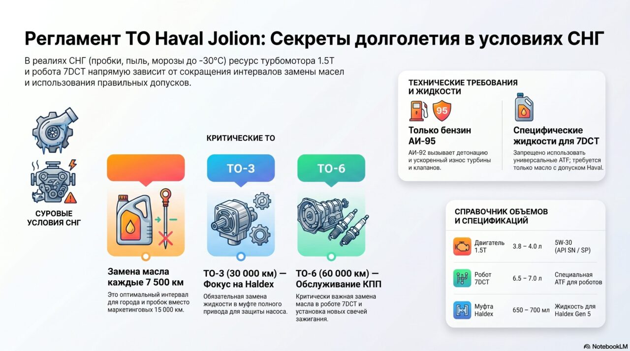 Регламент ТО Haval Jolion