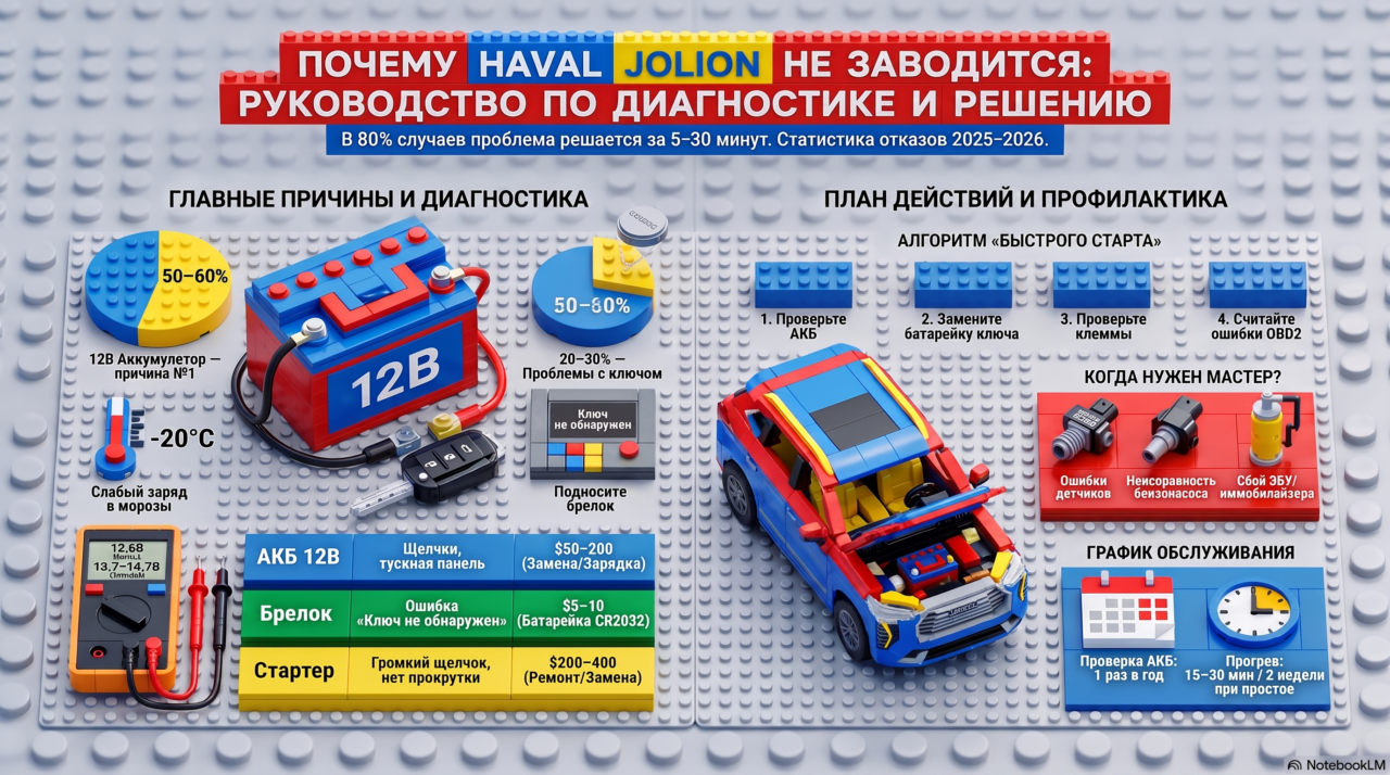 Диагностика запуска двигателя Haval Jolion