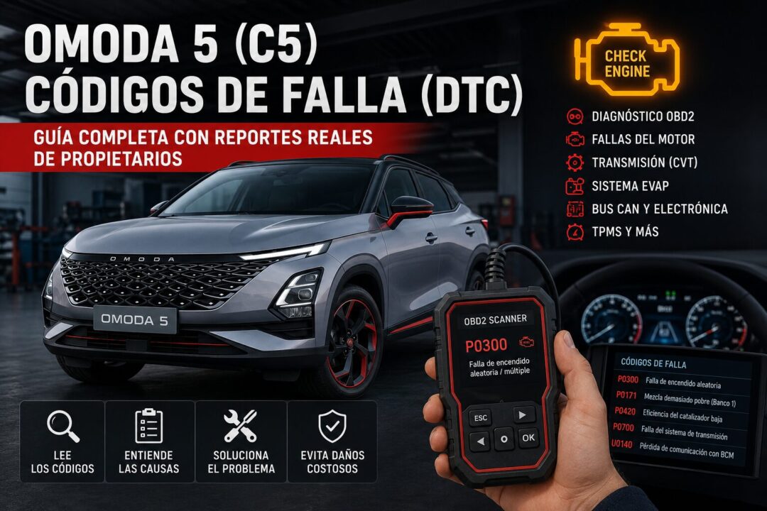 Códigos de Falla Omoda 5 (C5): Guía Completa DTC 2026