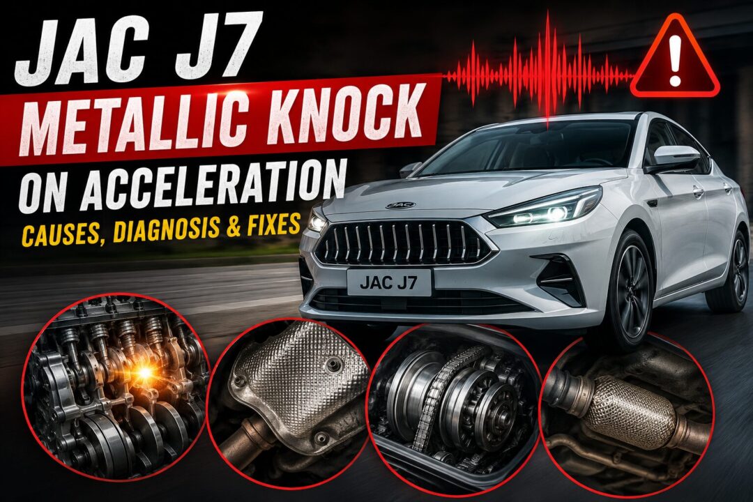 Metallic knock on acceleration in a JAC J7 – causes and fixes