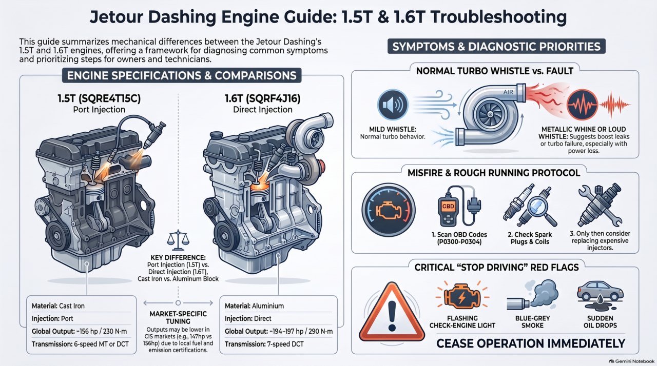 Jetour Dashing 1.5T vs 1.6T engine comparison