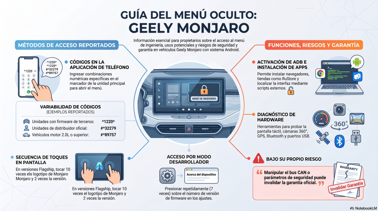 Geely Monjaro Hidden Menu: cómo abrir el menú de ingeniería