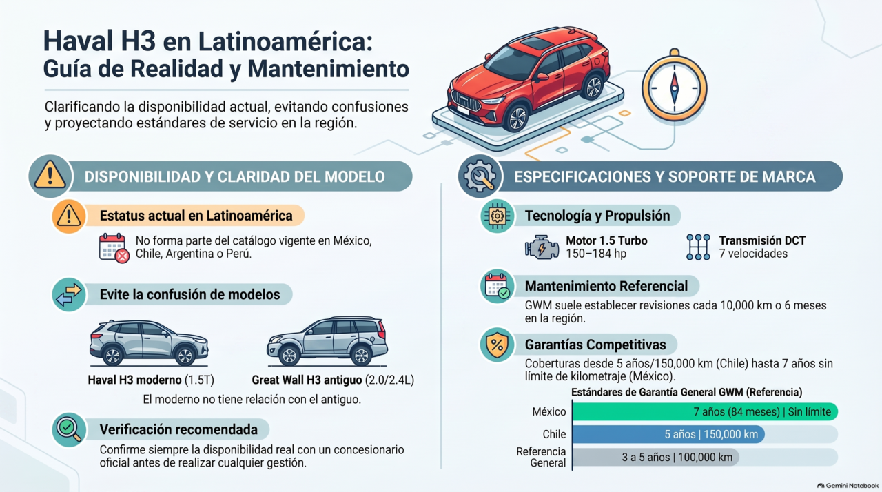 Haval H3: Mantenimiento, Garantía y Disponibilidad en Latinoamérica