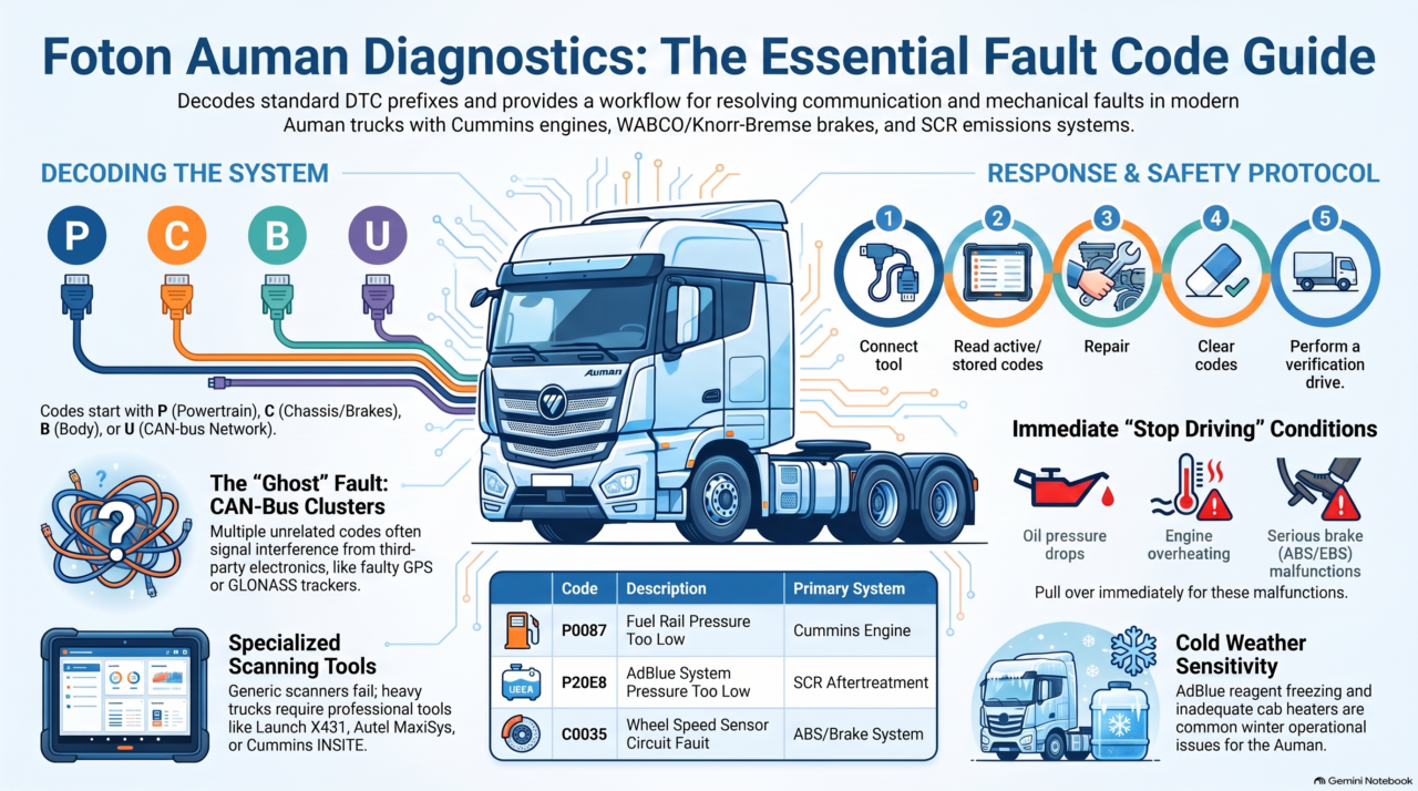 Foton Auman error codes: DTC breakdown and diagnostics