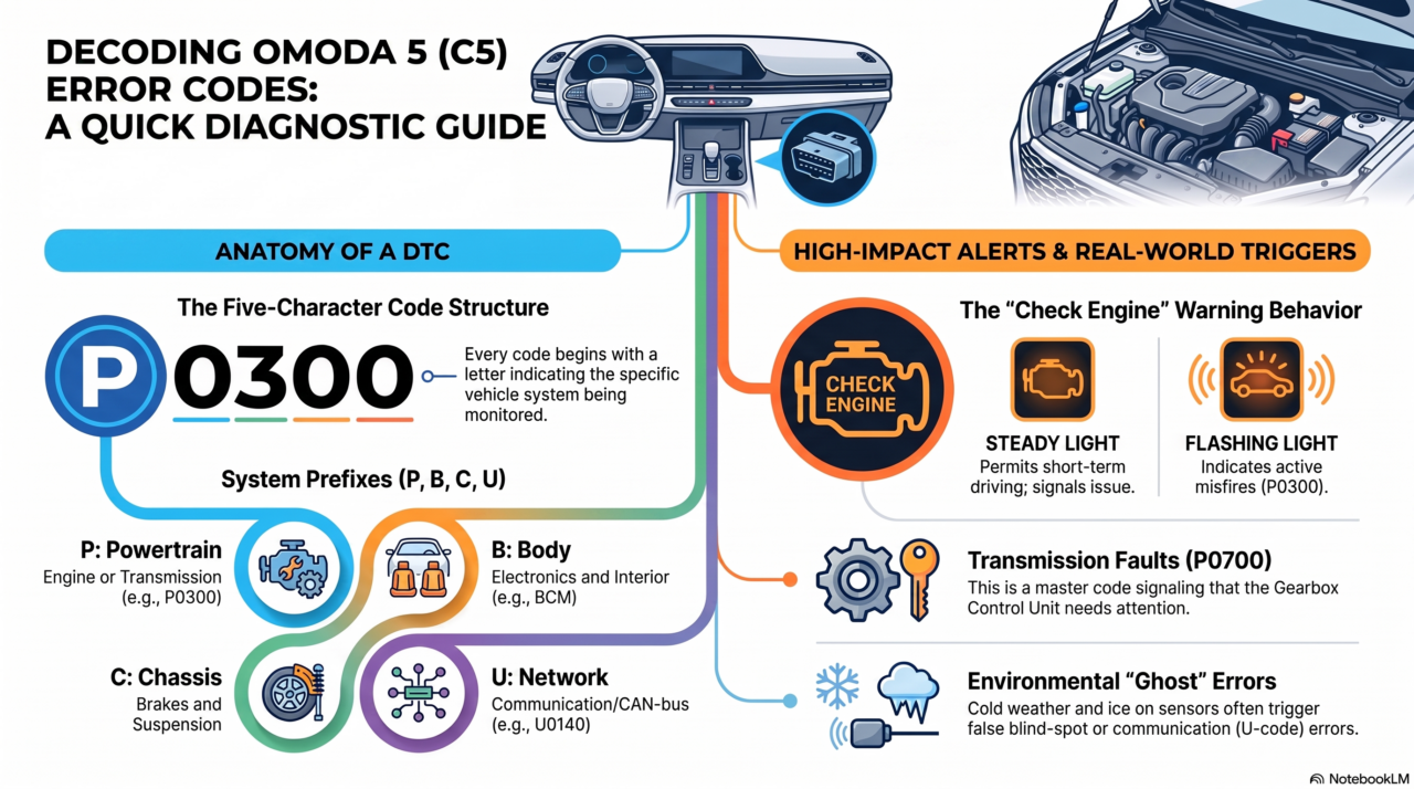 Omoda 5 Fault Codes: Complete DTC Reference & Troubleshooting Guide (2026)