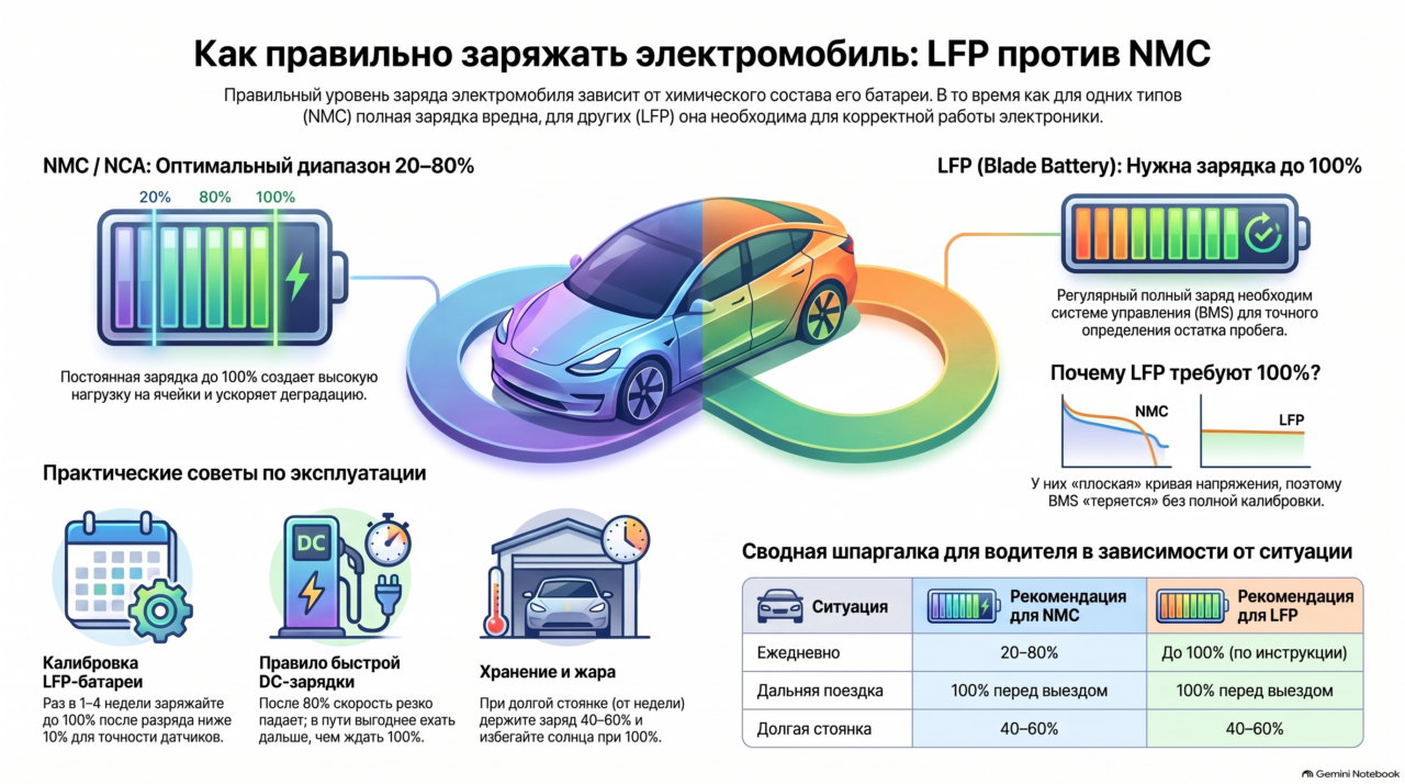 Можно ли заряжать электромобиль до 100%