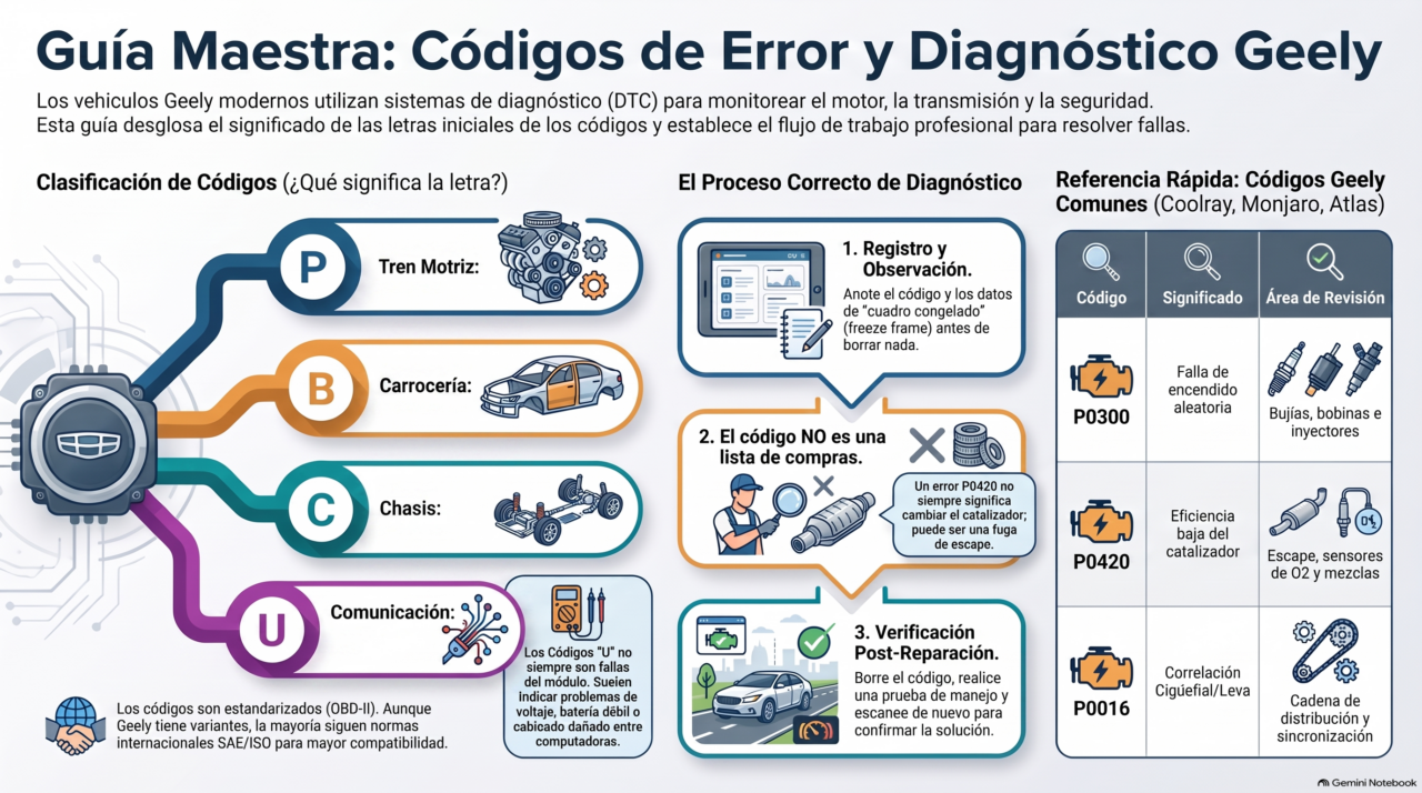 Códigos de error Geely